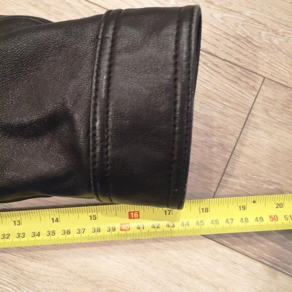 Vintage Y2K Calvin Klein Buttery Black Soft Leather Bomber Jacket Coat 90s XL - Picture 16 of 16